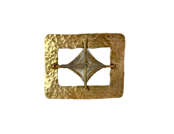 Artisan Handmade Brass Belt Buckle - Etsy display picture 3
