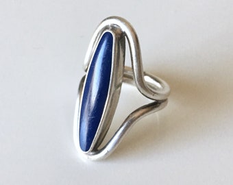 Modernist Ring Sterling Silver Size 8.5