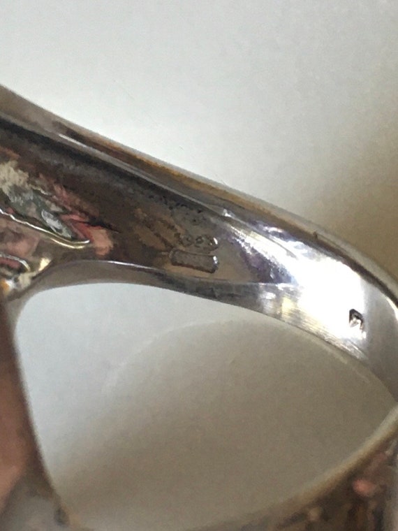 Amethyst Crystal Sterling Silver Statement Ring - image 8