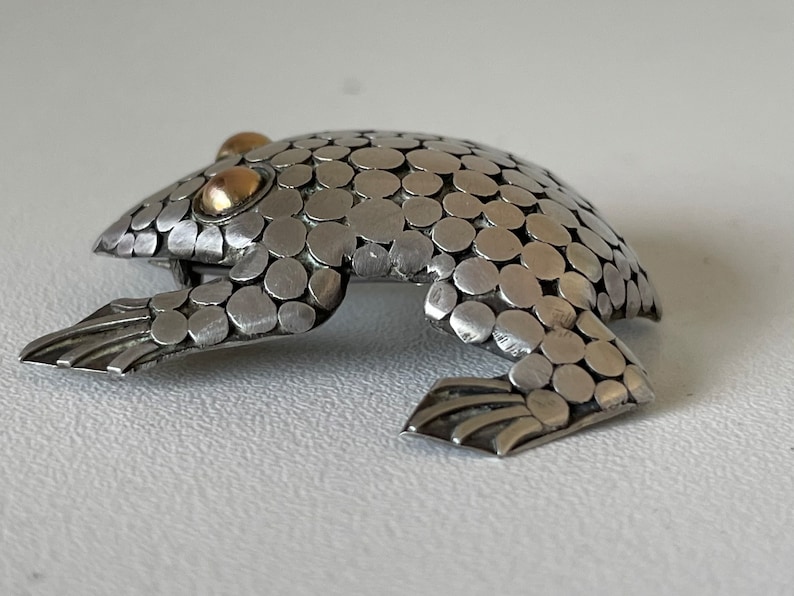 Vintage Frog Brooch Sterling Silver image 6