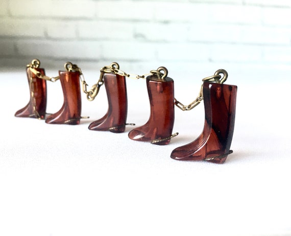 Vintage 1930s Necklace Boot Charms