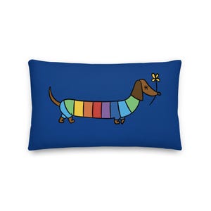 Throw Pillow (Blue, LGBTQ)