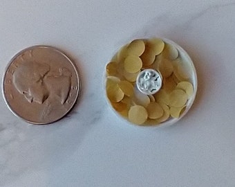 1:12 Dollhouse miniature potato chips in dip platter