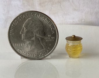 1:12 Dollhouse clear beehive jar filled with golden honey PRICE is for EACH