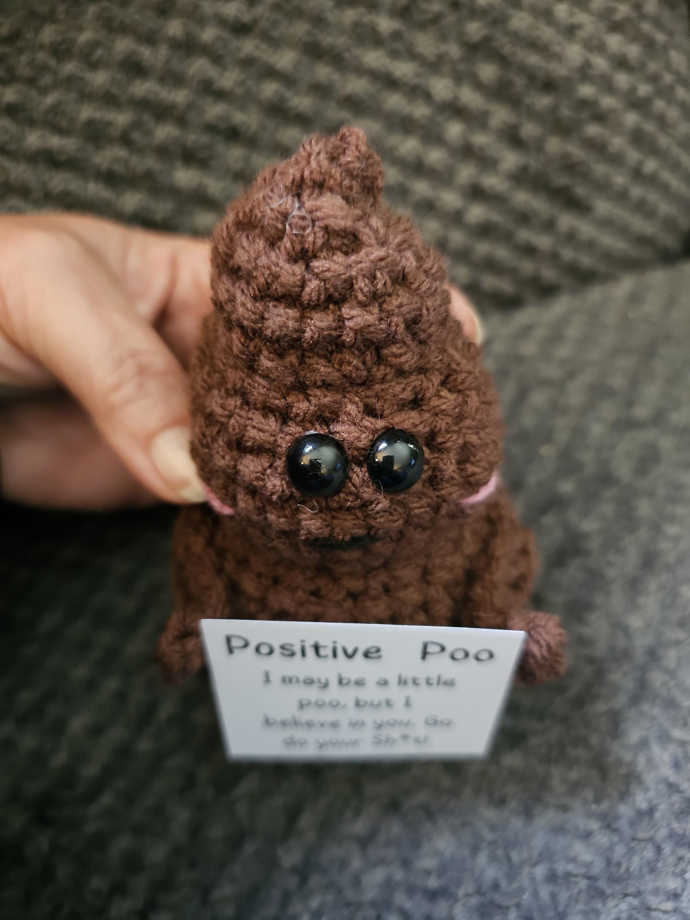 Positive Poop Desk Decor - Motivational Crochet Gift - Etsy