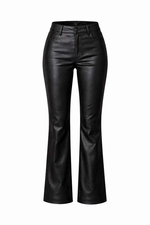 Valore Fox Black Leather Pants Women, Genuine Sheepskin Leather Trousers, High Waist Pants, Handmade Real Leather Pants, Women Leather Pants