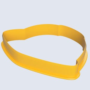 May include: Yellow plastic cookie cutter shaped like a boat.