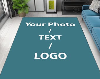 Custom Design Rug: Personalized Photo, Text, or Logo