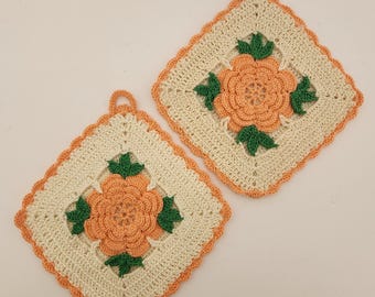 Vintage Handmade Crochet Hotpad Doily