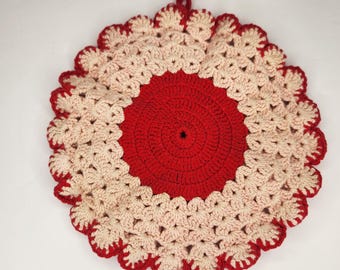 Vintage Handmade Crochet Hotpad Doily