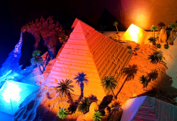3D Printed Egyptian Pyramid - Stepped Ancient Giza Replica | 3.5" 4" 5" 9" Sizes | Egypt Desk Home Decor