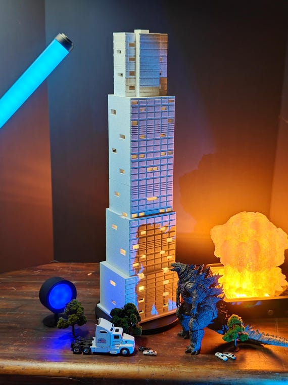 XXL 24inch Miniature City Building: 1/64 Scale Diorama for Hot Wheels, Godzilla and Gundam