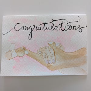 Carte dessinée à la main pour nouveau-né. Carte de félicitations pour le nouveau-né. Nouvelle carte de bébé. Carte pour les parents nouveau-nés.