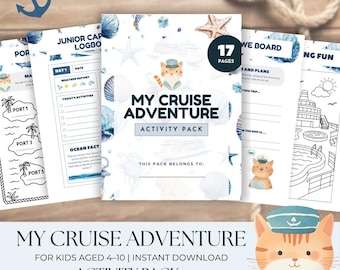 Mein Cruise Adventure Adventure Pack | Reisetagebuch | Aktivitätenpaket für Kinder | Druckbares Reisetagebuch für Kinder | Reise-Andenken