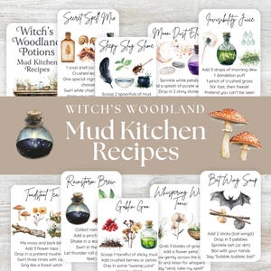 Mini Mud Kitchen Recipe Cards, Educational Learning Resources, Montessori Materials, Summer Activities, Outdoor School, Witchy, Magic