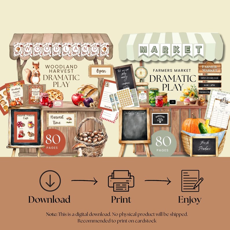 Dramatic Play Bundle | 4 Themes | Pretend Play Printable Set ...