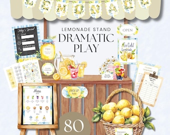 Lemonade Stand, Dramatic Play, Pretend Play Printable, Play Set, Imaginative Play, Preschool Activities, Cut Outs, Summer Activity, Pretend