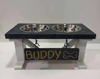 Custom Farmhouse Pet Bowl Stand