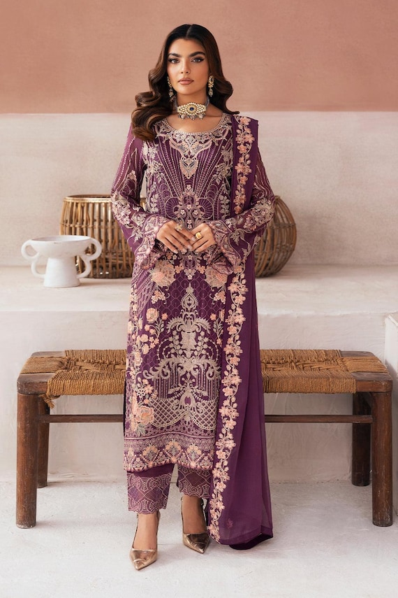strapless open back dress Buy Libas Art Grey Embroidered Silk Blend 3 Piece Co-Ords Online at Rs.4749 main image 1