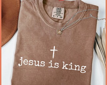 Jesús es Rey SVG PNG, Camiseta Cristiana, Jesús Png, Cristiano Png, Camiseta Religiosa Svg, Camiseta de Fe, Regalo para Cristiano, Versículo Bíblico Svg Png