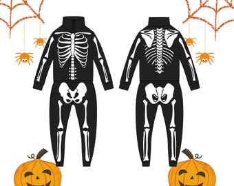 Disfraz de esqueleto de Halloween SVG Budnle, Disfraz de Halloween Svg, Disfraz de esqueleto Svg, Caja torácica Svg, Esqueleto de Halloween Svg Cricut