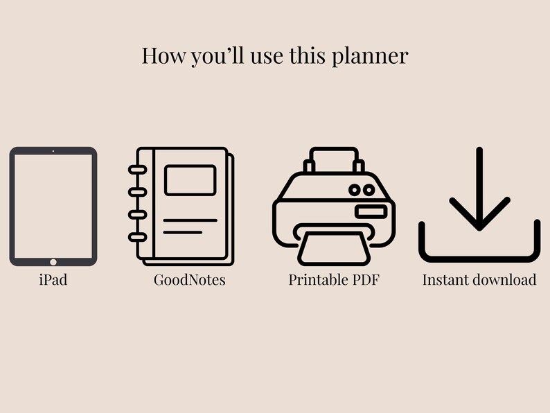 2026 Minimal Digital Planner | Goodnotes PDF | iPad Planner | Printable ...