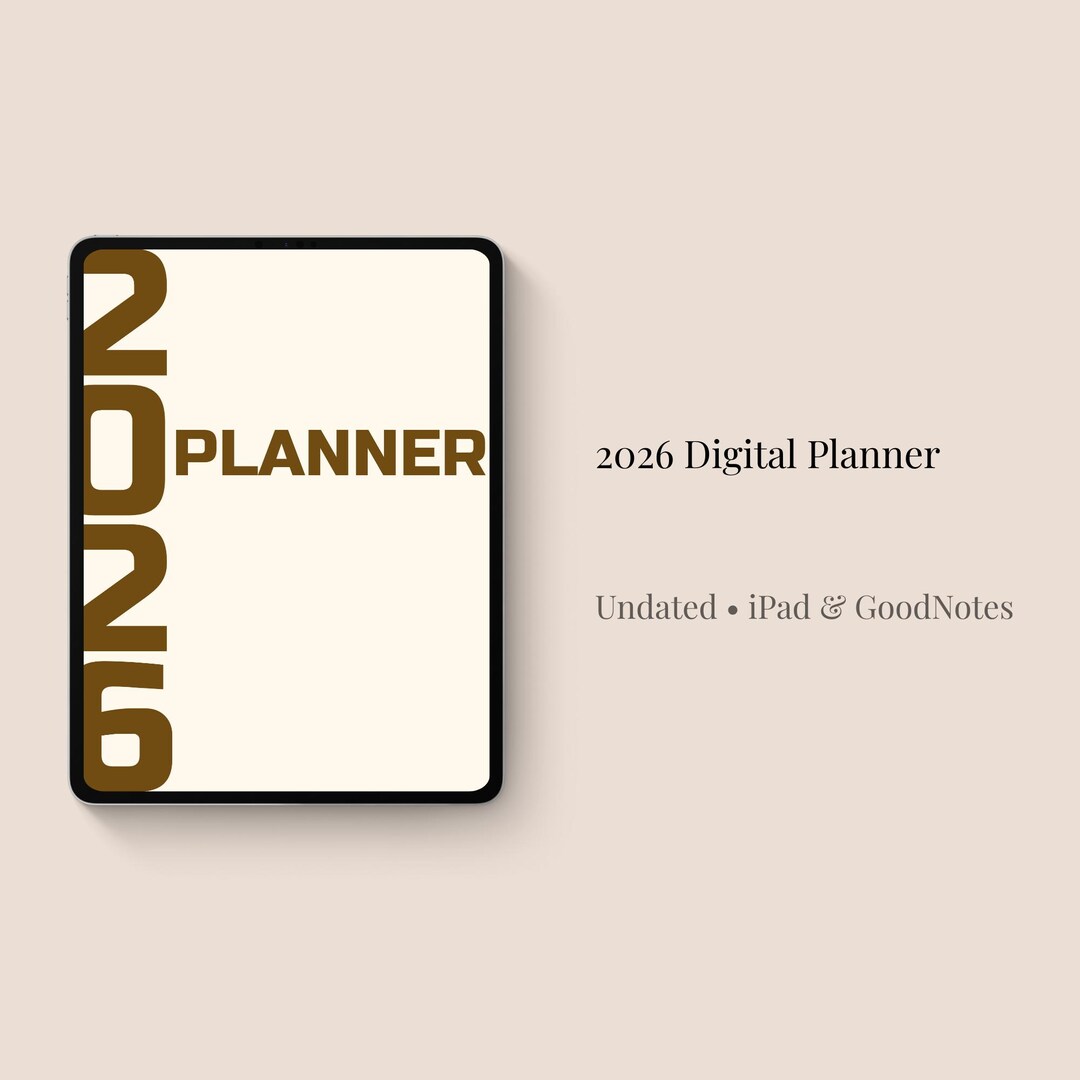 2026 Minimal Digital Planner | Goodnotes PDF | iPad Planner | Printable ...