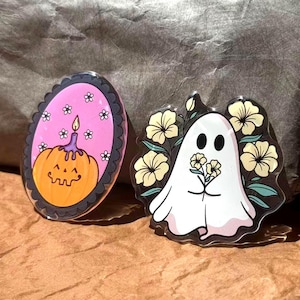 Uchwyt na telefon z motywem Halloween, uchwyt MagSafe z dynią, uchwyt na Kindle&#39;a z duchem, uchwyt na telefon, naklejka na Kindle&#39;a, uroczy element dekoracyjny, prezent dla niej, akcesorium na powrót do szkoły