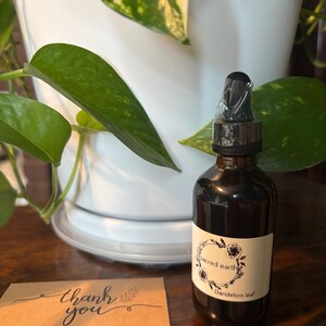 Handcrafted Organic Dandelion leaf tincture