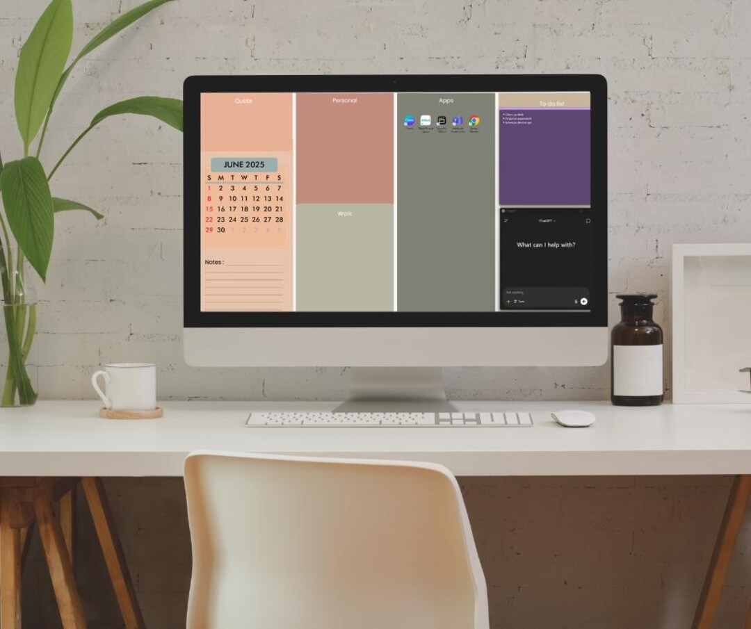 Desktop Organizer Wallpaper - Etsy