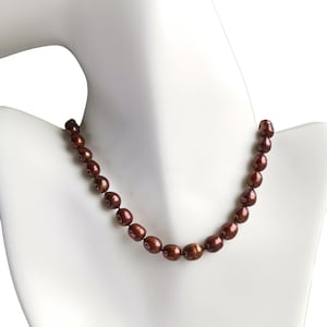 Brown Pearl Necklace - Etsy