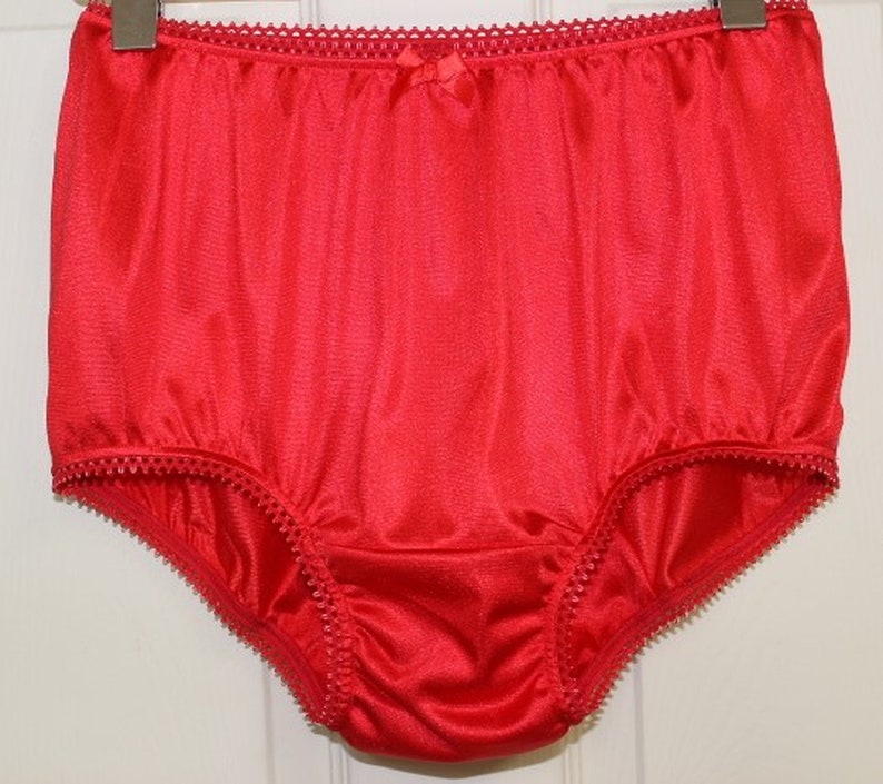 RED Nylon Tricot Panties With Very Large Mushroom Double Nylon Etsy