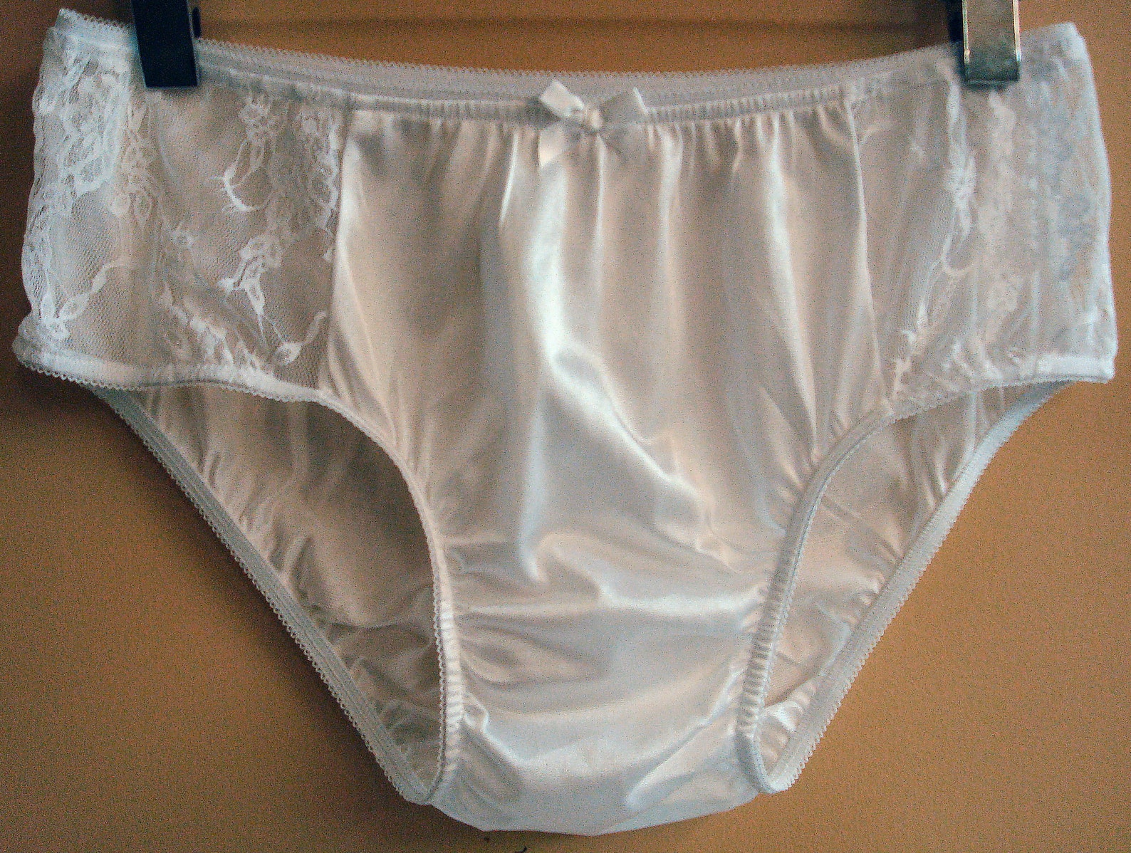 White Adult Sissy Tricot and Lace side panel panties for men Etsy