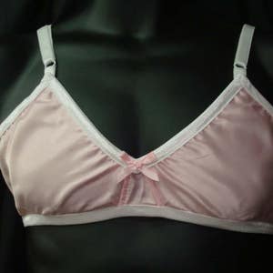 Bra for Men -SATIN  Cross dresser - fetish - SiSSy full cover Trainning Bra Custom made to order