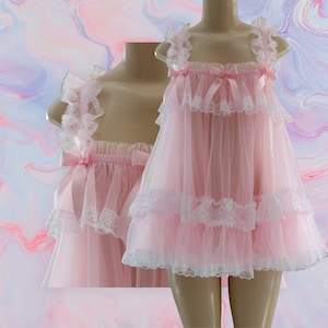 Baby Doll Dress Sissy Baby Nylon Chiffon & Lots of Lace - Etsy