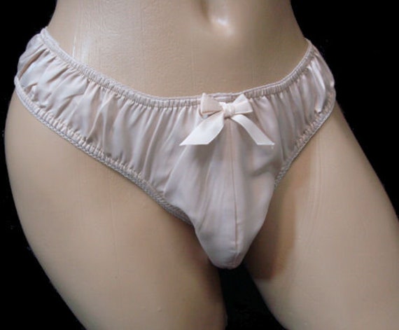 Adult Sissy " Nude Low Rise Panties for men" -  Double Satin Layer male briefs - cross dresser
