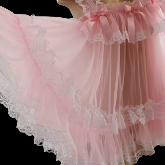 Baby Doll Dress Sissy Baby Nylon Chiffon & Lots of Lace