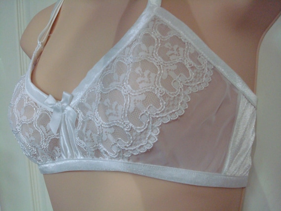 Adult Sissy Chiffon BRA With Lace Custom Made Specially Made for