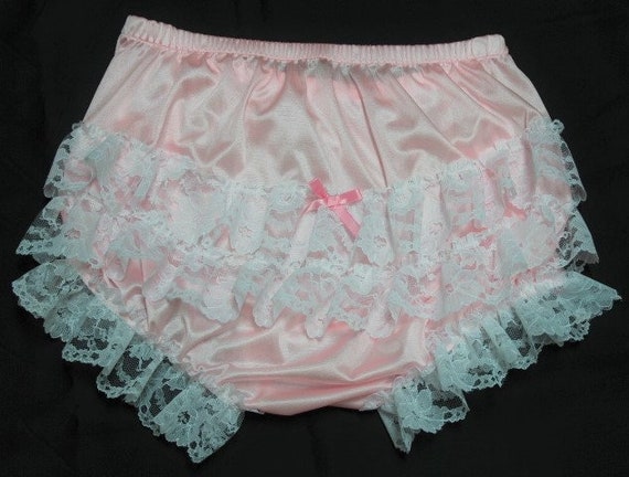 Nylon Tricot Adult Sissy Ruffle Rumba Panties Fetish Cosplay