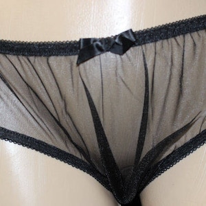 Adult Sissy &quot;Bikini&quot;  Sheer Nylon Chiffon Panties uninterrupted View &quot;in Many Colors&quot;