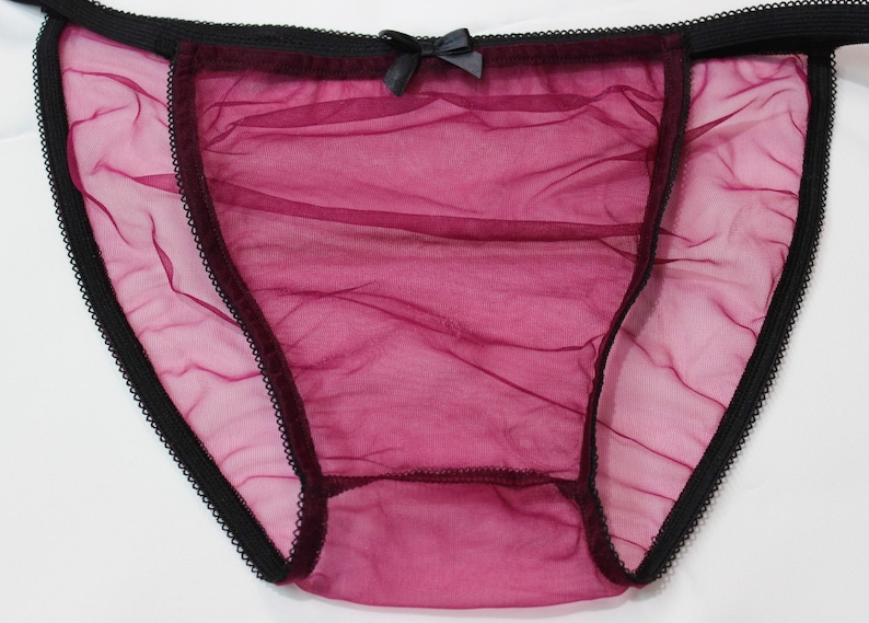 Sheer Nylon Chiffon Tanga Panties in Many Colors Cross Etsy