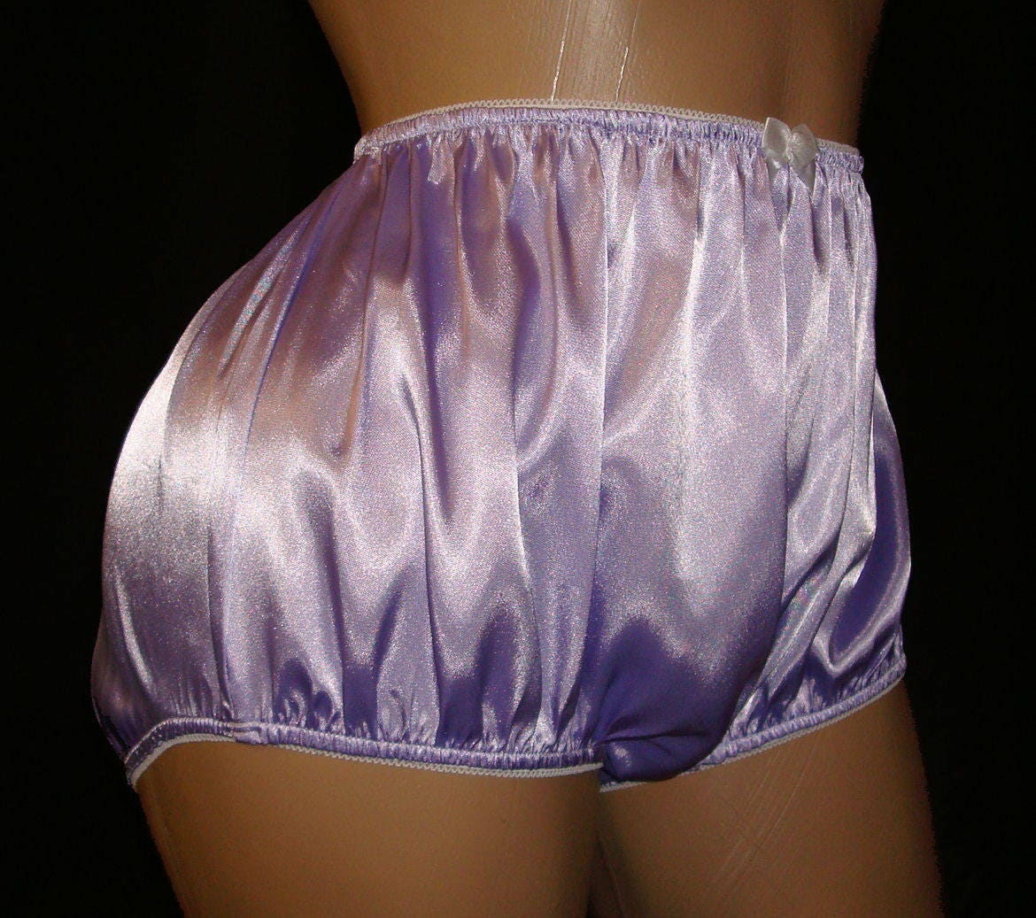 Double Layer Satin Adult Sissy Satin Full Cut Panties Cross Dresser