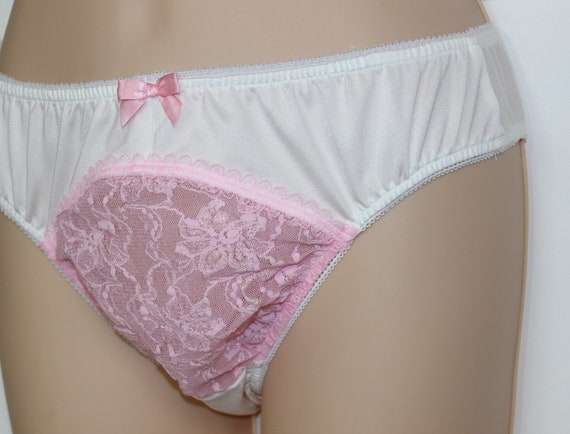 Adult Sissy Spandex & Lace Panties for men - Cross Dresser - Sexy Briefs