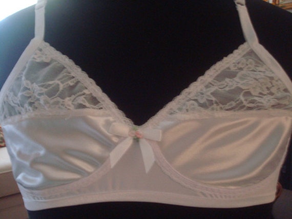 White Adult Sissy Trainning  Bra for men cross dresser or fetish Custom made for you