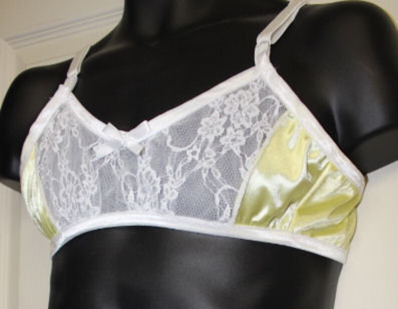 White Adult Sissy Tricot and Lace side panel panties for men Etsy