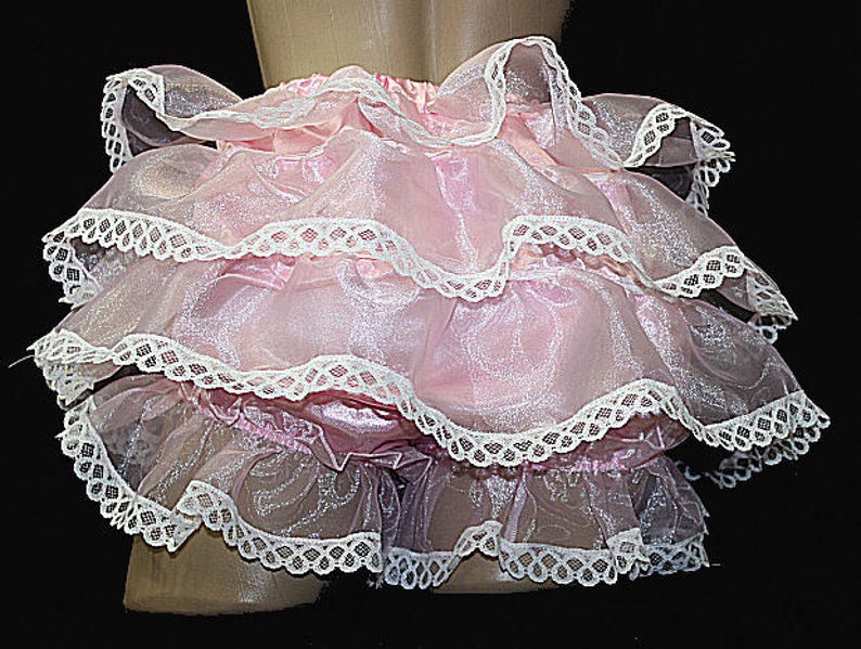 Adult Sissy Pink Organza Rumba Ruffle Panties Color Etsy