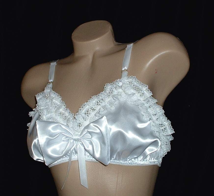 Neljen Adult Sissy SATIN Bra for Men, Cross Dresser, Fetish Cup