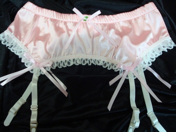 Candy Pink Sheer Nylon Chiffon BRA With Lace Adult Sissy Cross