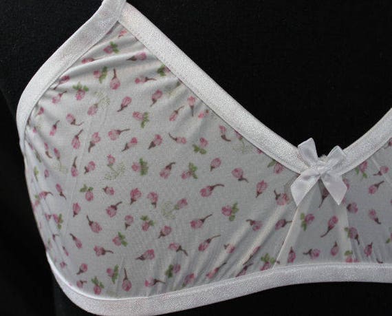 Bra for Men -  Cross dresser - fetish - Sissy  SPANDEX ROSETTE Print Fabric - Trainning Bra"