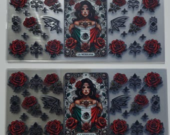 Latina Mexican 16oz UVDTF Cup wrap, Ready to apply, High Quality, Libbey Cup Wraps, Coquette UV DTF, Transfer, Glass Can Wraps, Waterproof